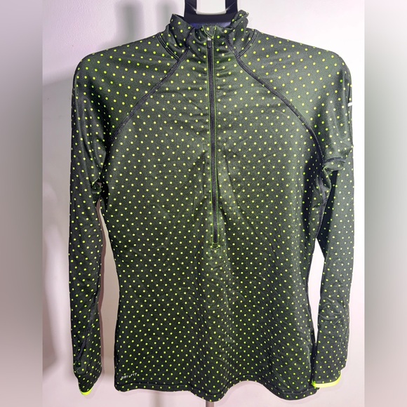 Nike Sweaters - Nike Pro Green compression 1/2 zipper sweater
